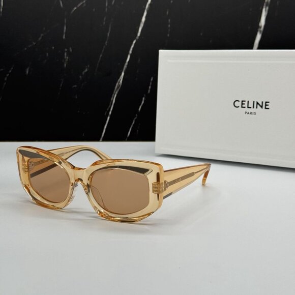 NEW CL40277F 42J CELINE SUNGLASSES ORANGE BROWN WOMEN EYEWEAR CELINE - Picture 2 of 13